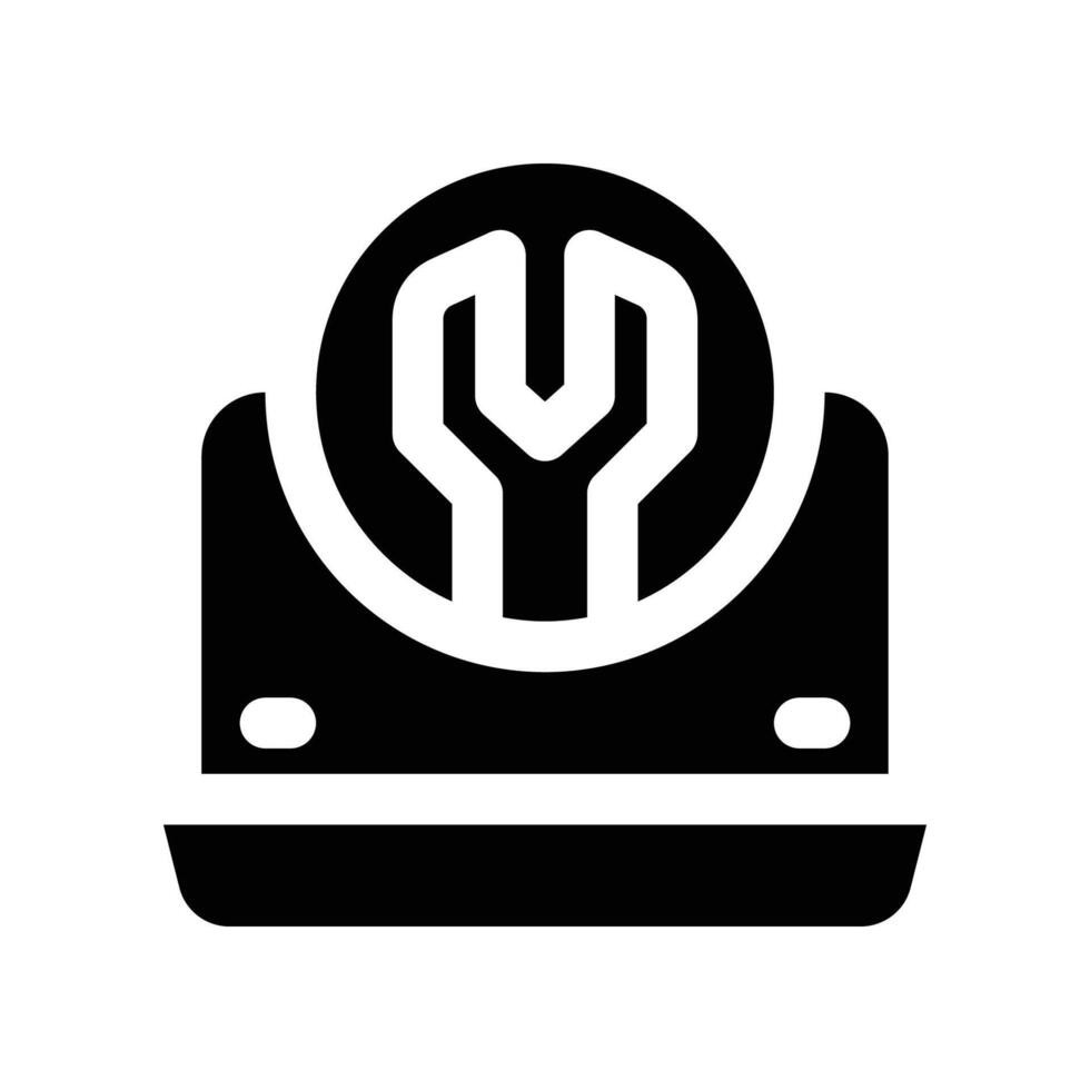 tech help icon. glyph icon for your website, mobile, presentation, and logo design. vector