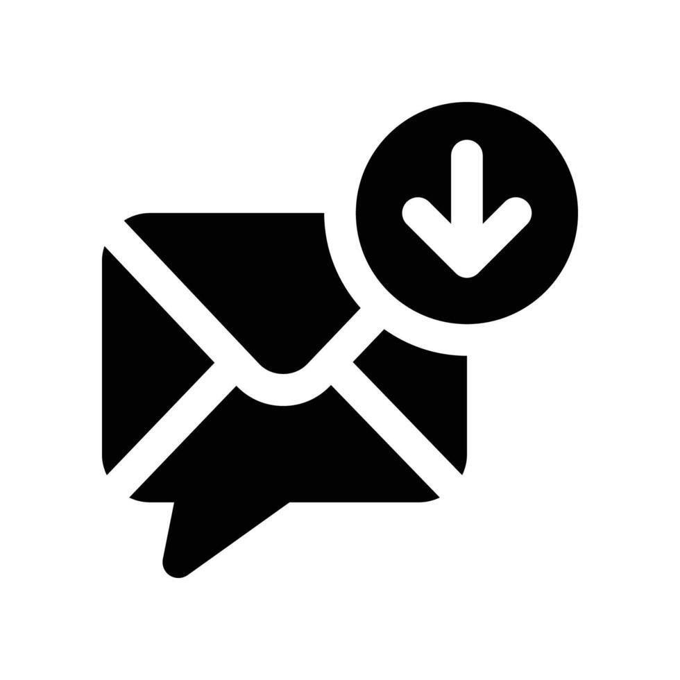 inbox icon. glyph icon for your website, mobile, presentation, and logo design. vector