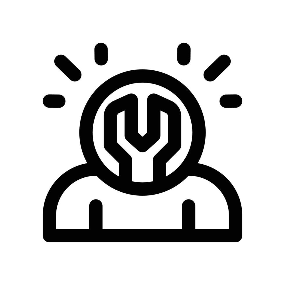 technical support icon. line icon for your website, mobile, presentation, and logo design. vector