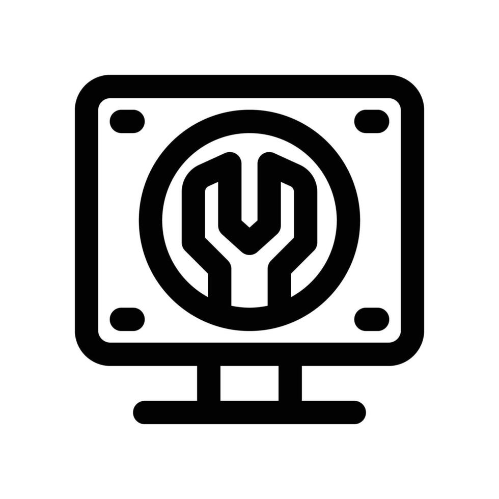 computer icon. line icon for your website, mobile, presentation, and logo design. vector
