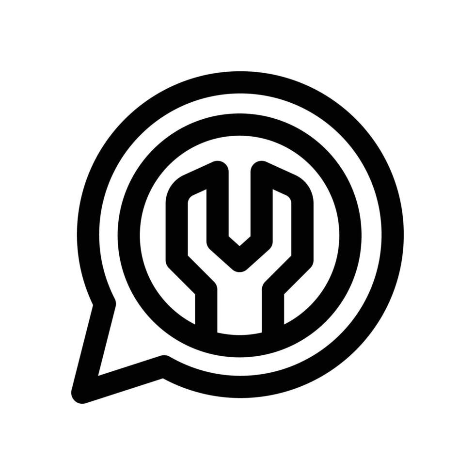 chat icon. line icon for your website, mobile, presentation, and logo design. vector