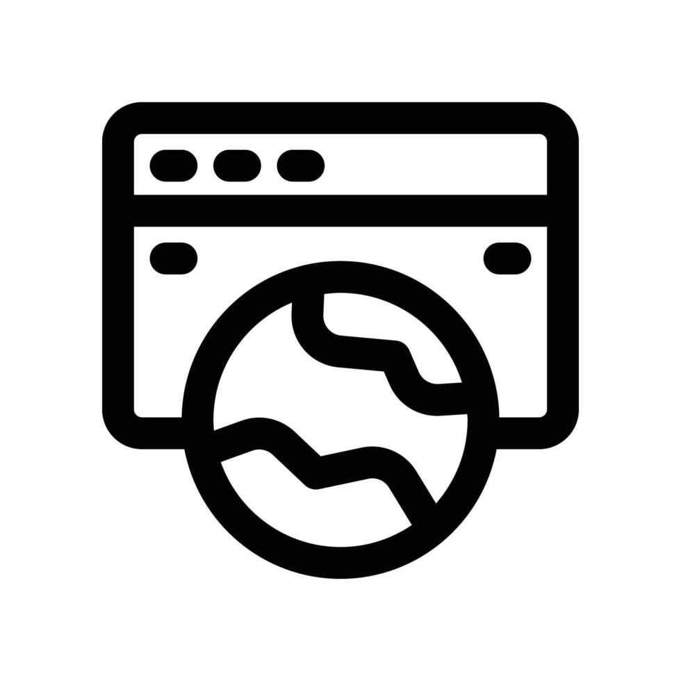 browser icon. line icon for your website, mobile, presentation, and logo design. vector