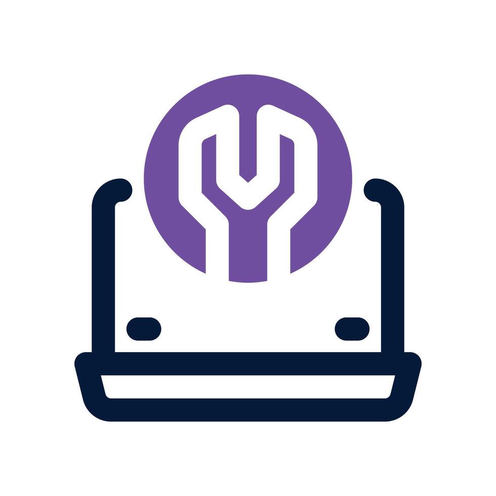 tech help icon. dual tone icon for your website, mobile, presentation, and logo design. vector