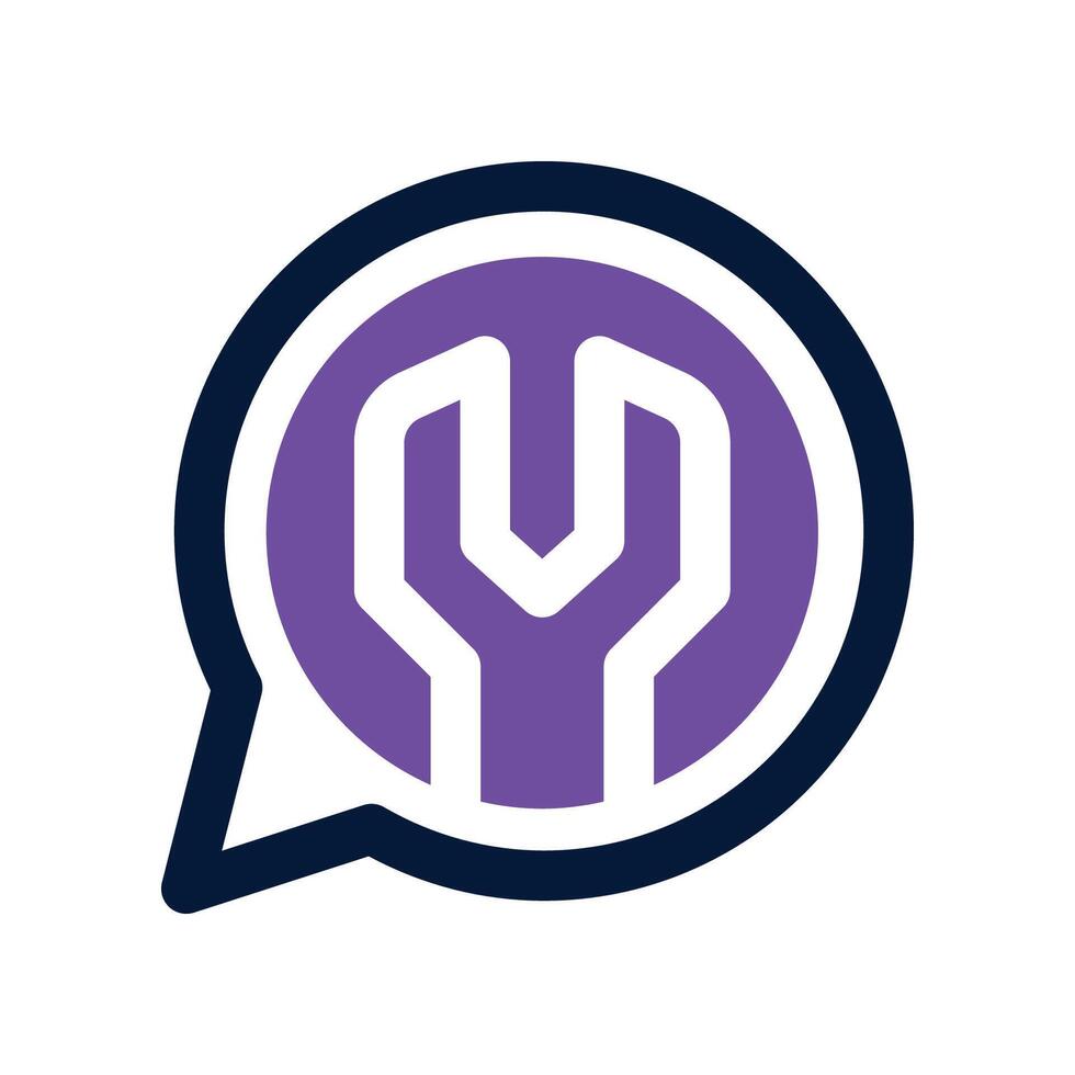 chat icon. dual tone icon for your website, mobile, presentation, and logo design. vector