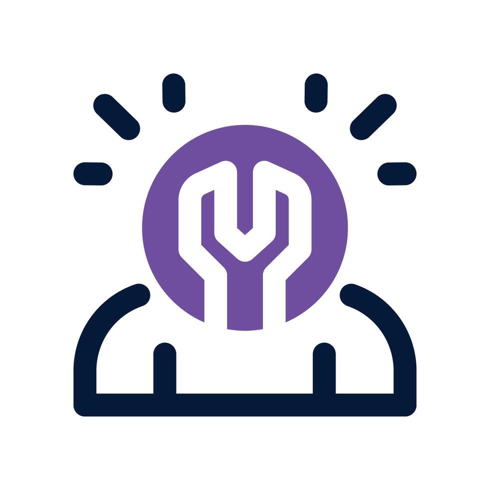 technical support icon. dual tone icon for your website, mobile, presentation, and logo design. vector