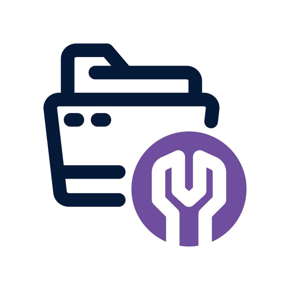 folder icon. dual tone icon for your website, mobile, presentation, and logo design. vector