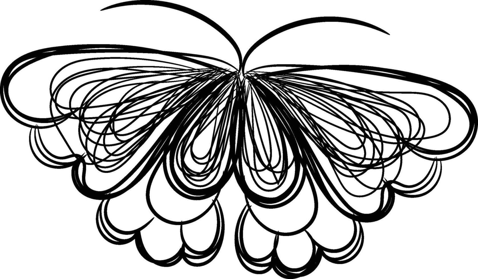 Butterfly outline design vector