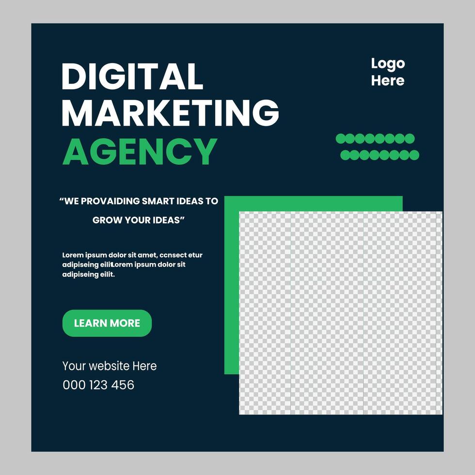 Digital business marketing social media post vector