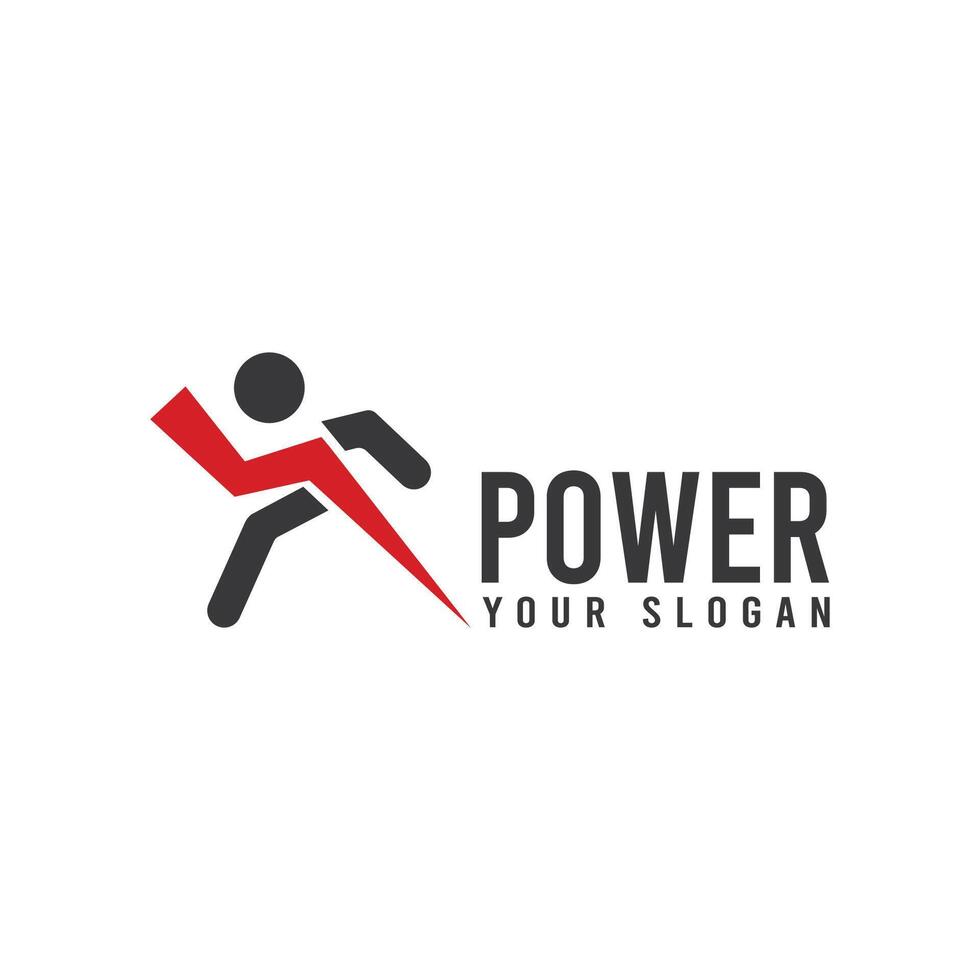 Human power logo design template. illustration. vector