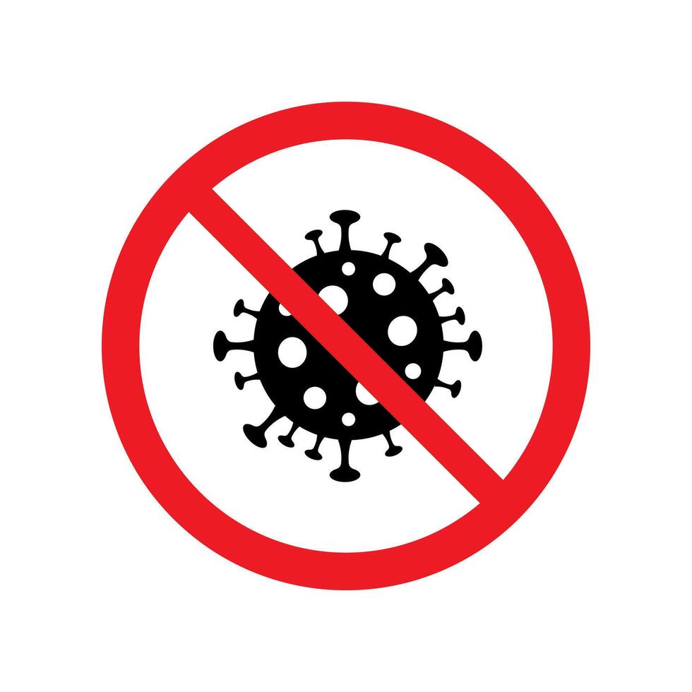 Sign caution coronavirus vector