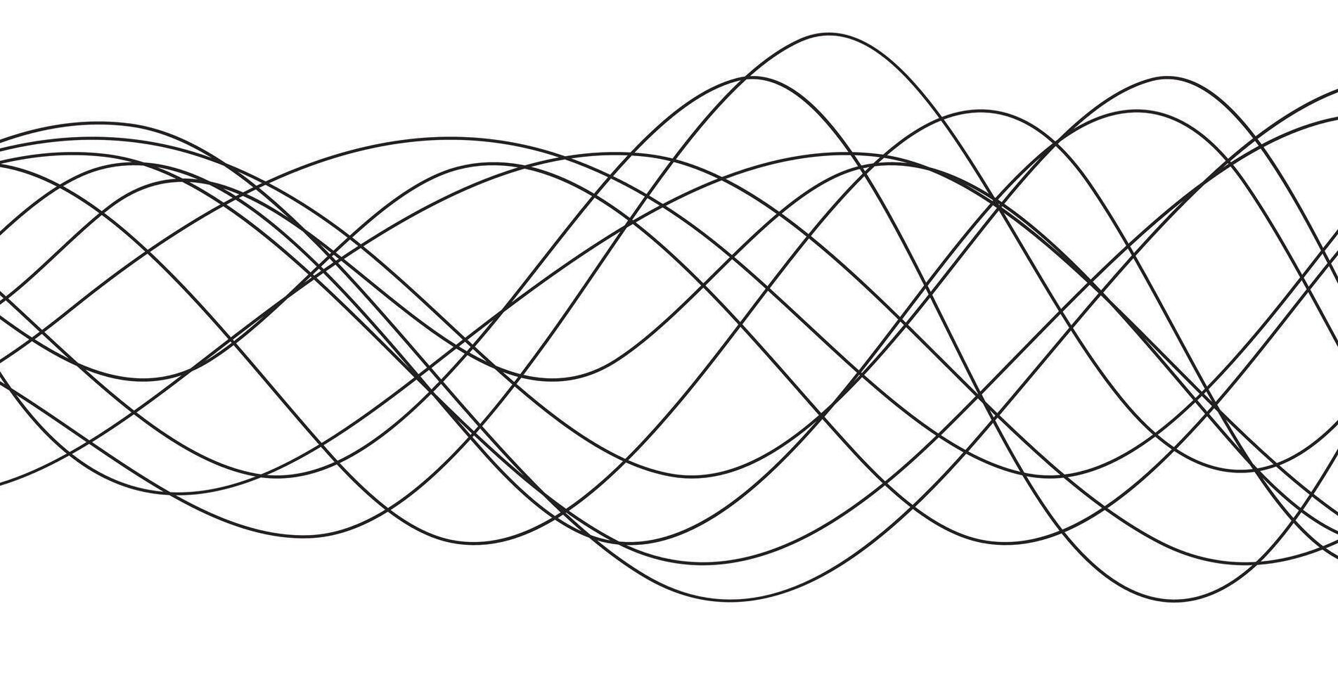 Hand drawn lines. Abstract pattern wave simple seamless, smooth pattern, web design, greeting card, textile, Technology background, Eps 10 illustration vector