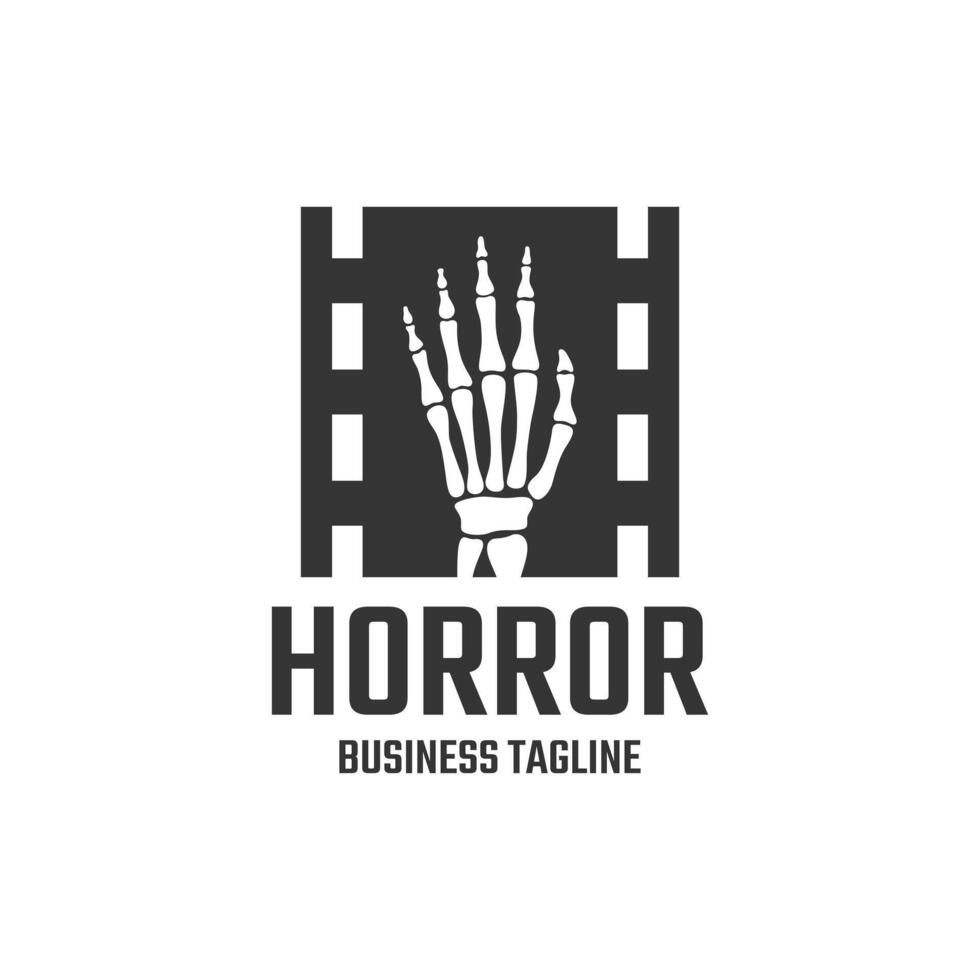 horror movie logo design vector