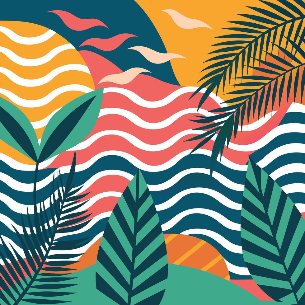summertime party background vector