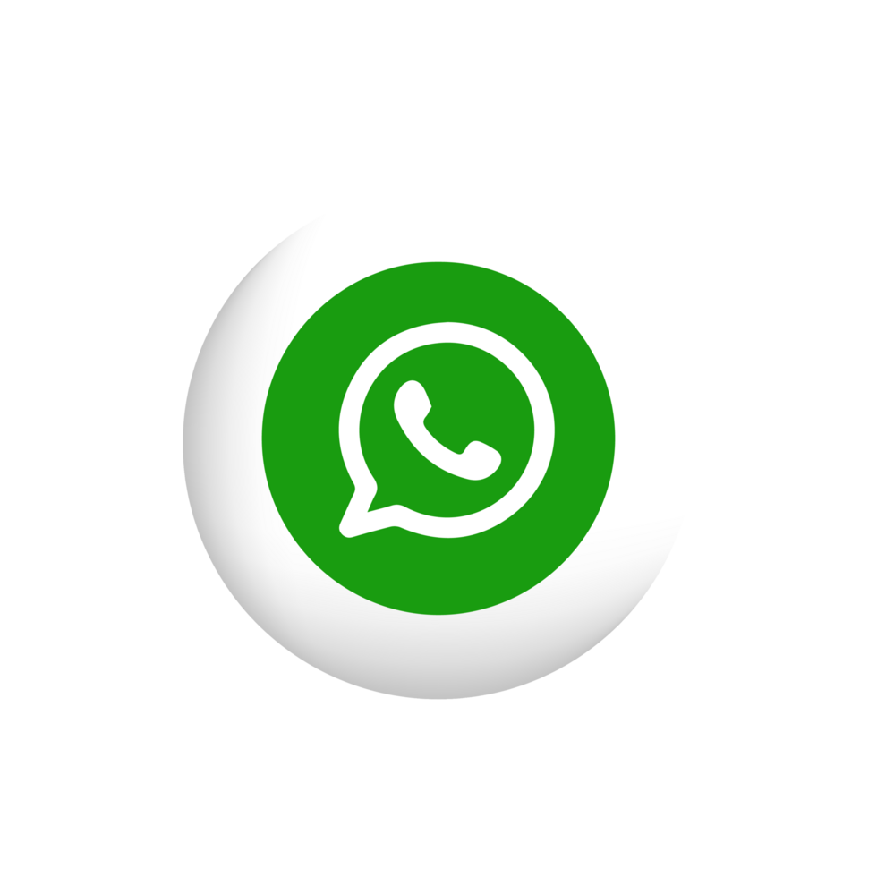 WhatsApp logo, popular social media button icon png