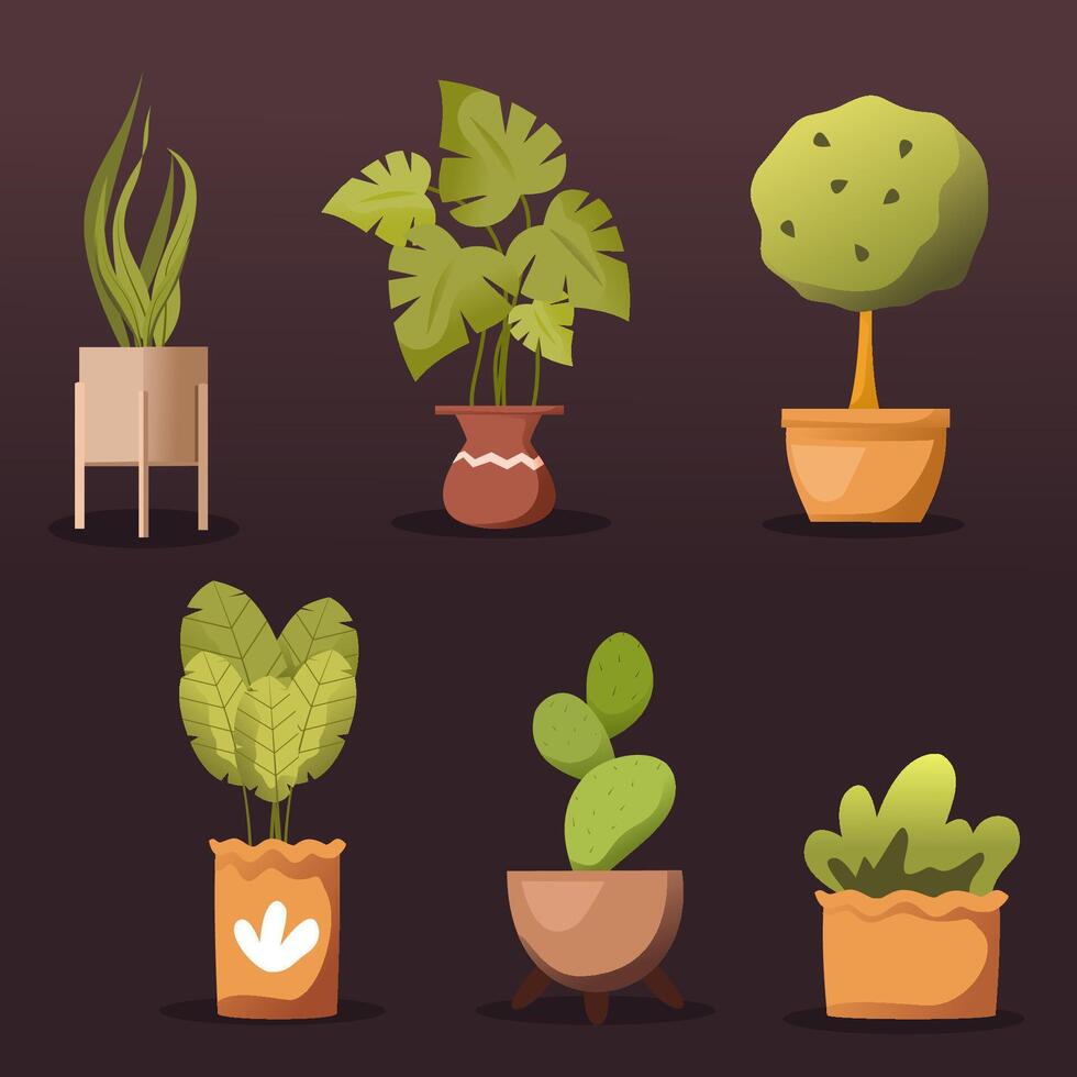 House plant or green flower vector