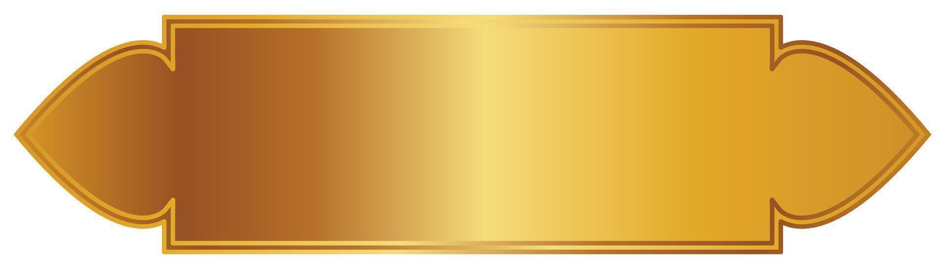 gold text box luxury decoration golden lines vector