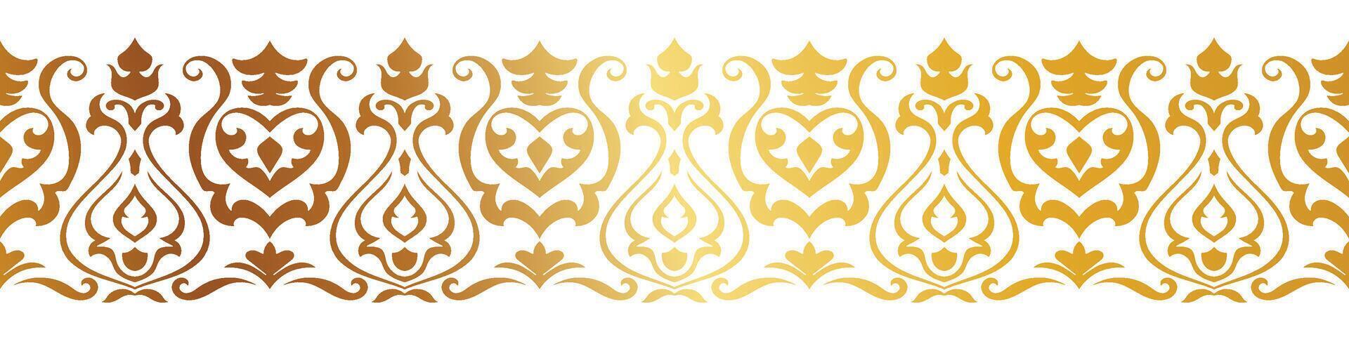 gold damask pattern Seamless abstract pattern vector