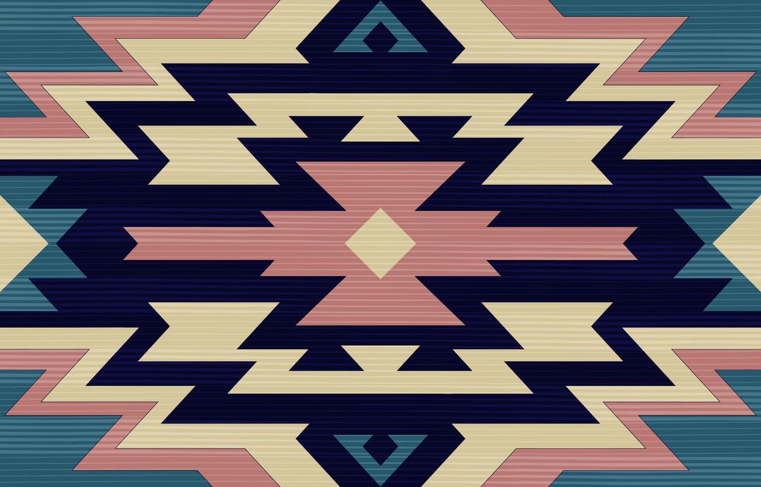 Aztec, Navajo geometric seamless pattern. Native American Southwest print. Ethnic design wallpaper, fabric, cover, textile, rug, blanket. vector