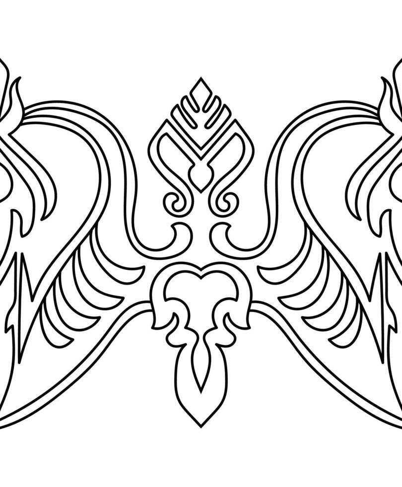 abstract lines Seamless for fabric patterns black lines on white background vector