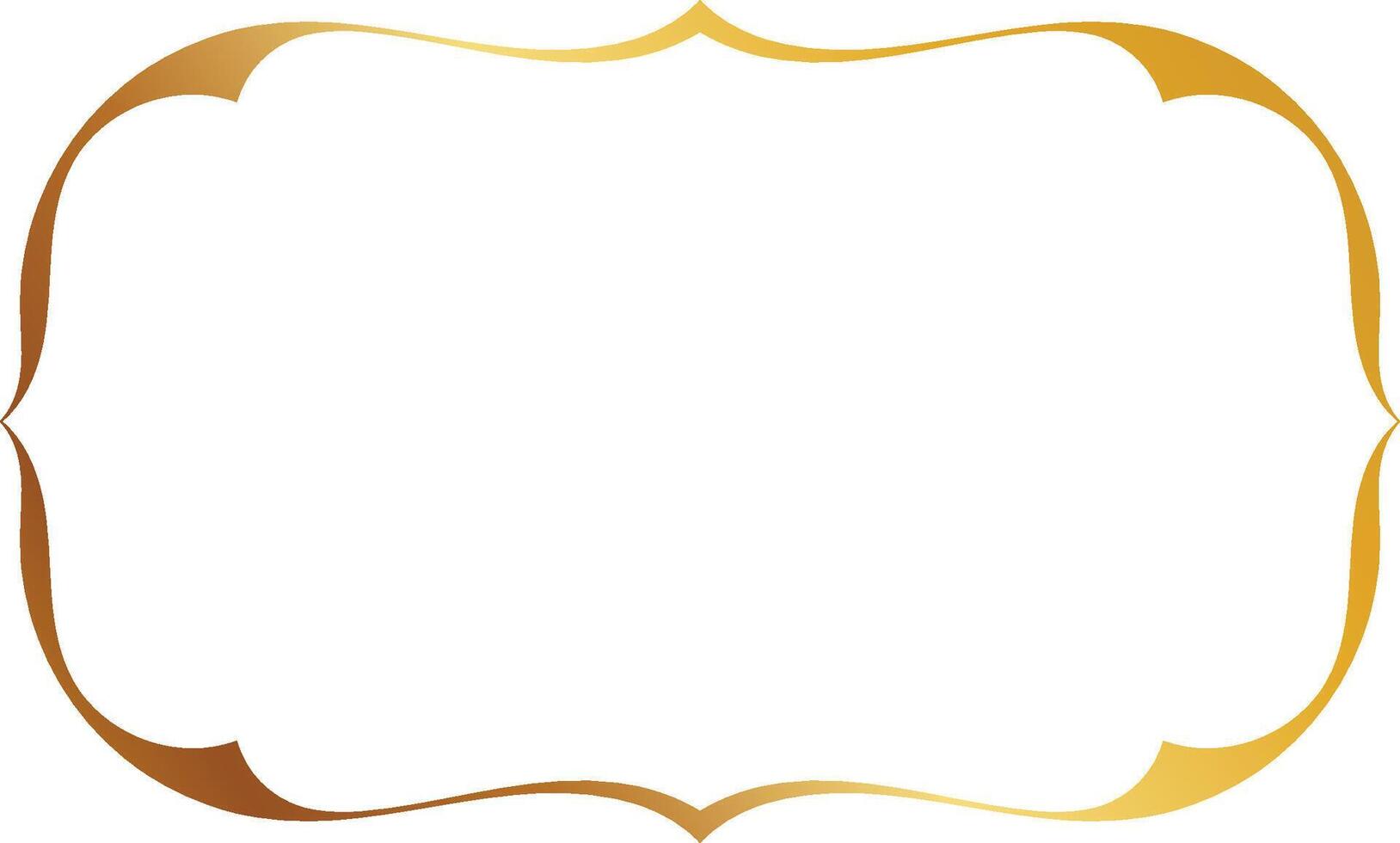 Thai style gold border, transparent background vector