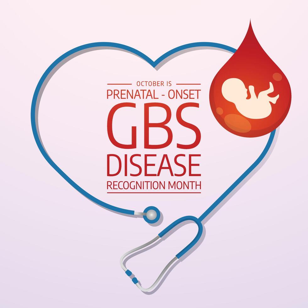Prenatal-onset GBS Disease Recognition Month design template good for usage. Prenatal-onset GBS design. flat design. eps 10 vector