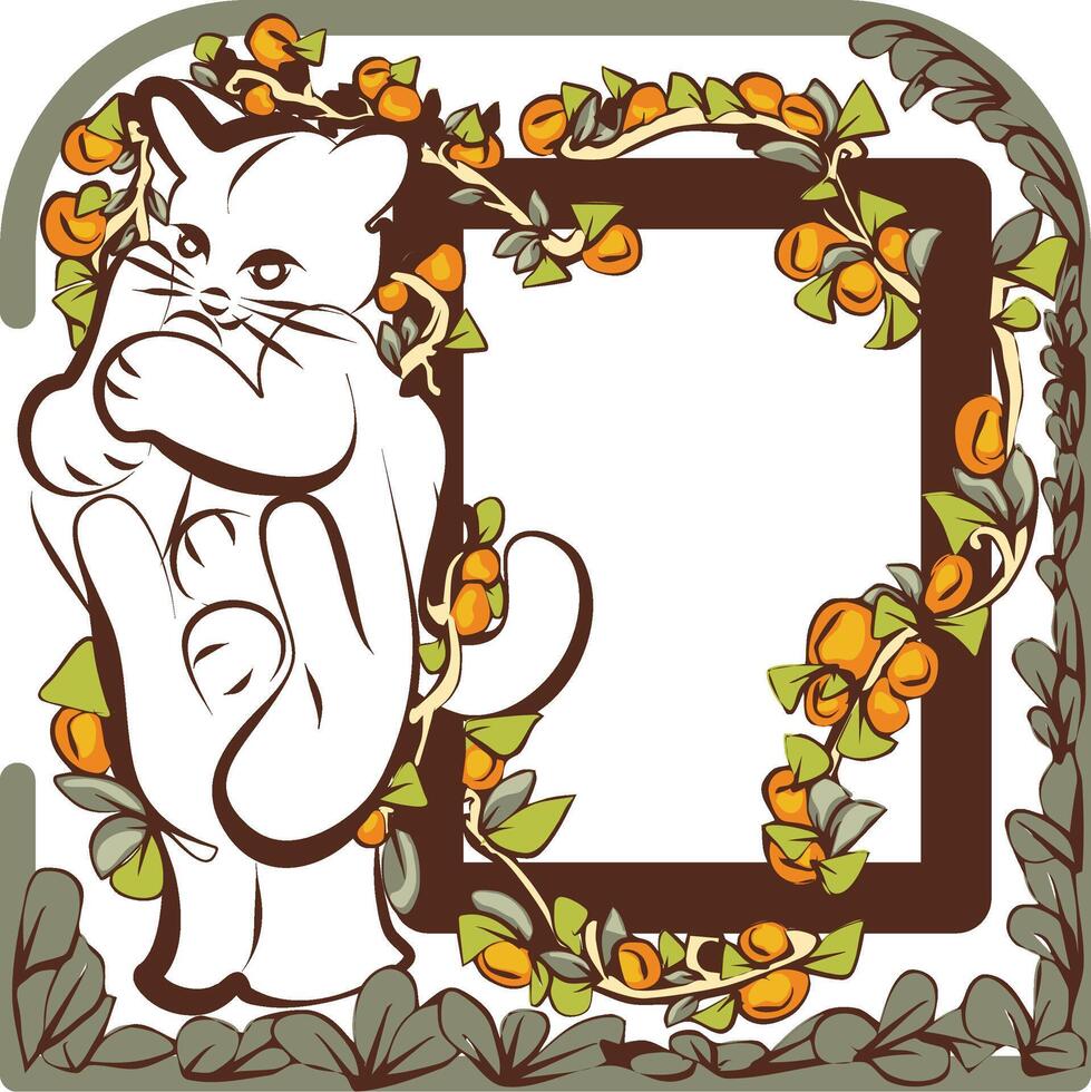 Media Stop Icon with Kitten for Cat Lovers vector