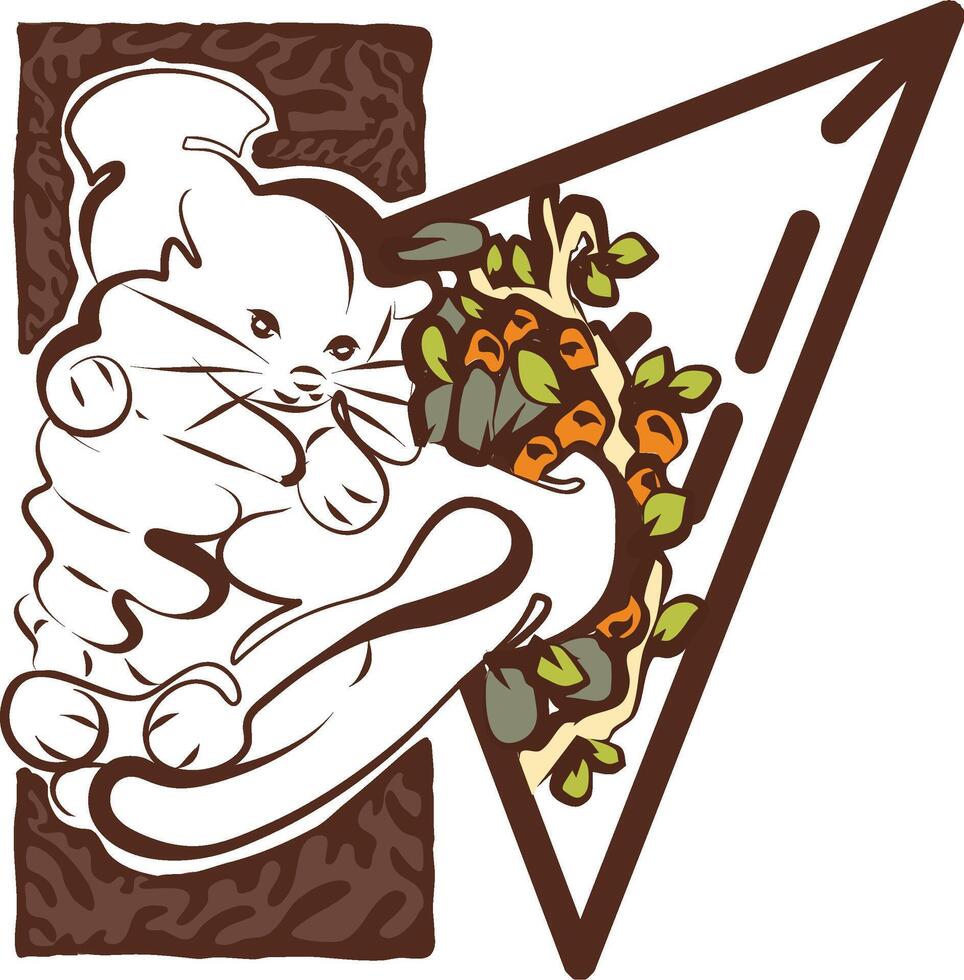 Share, Sharing, Direct Message Icon with Kitten for Cat Lovers vector