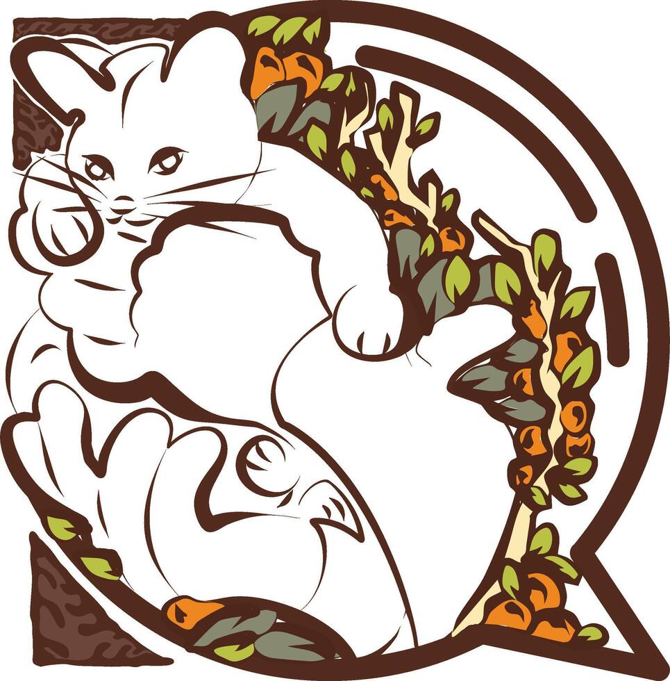 Comment, Chat, Bubble Icon with Kitten for Cat Lovers vector