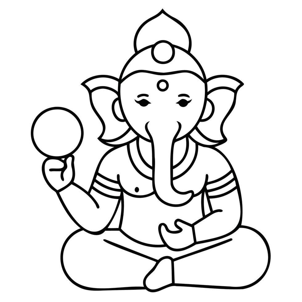Ganesh Chaturthi art illustration vector
