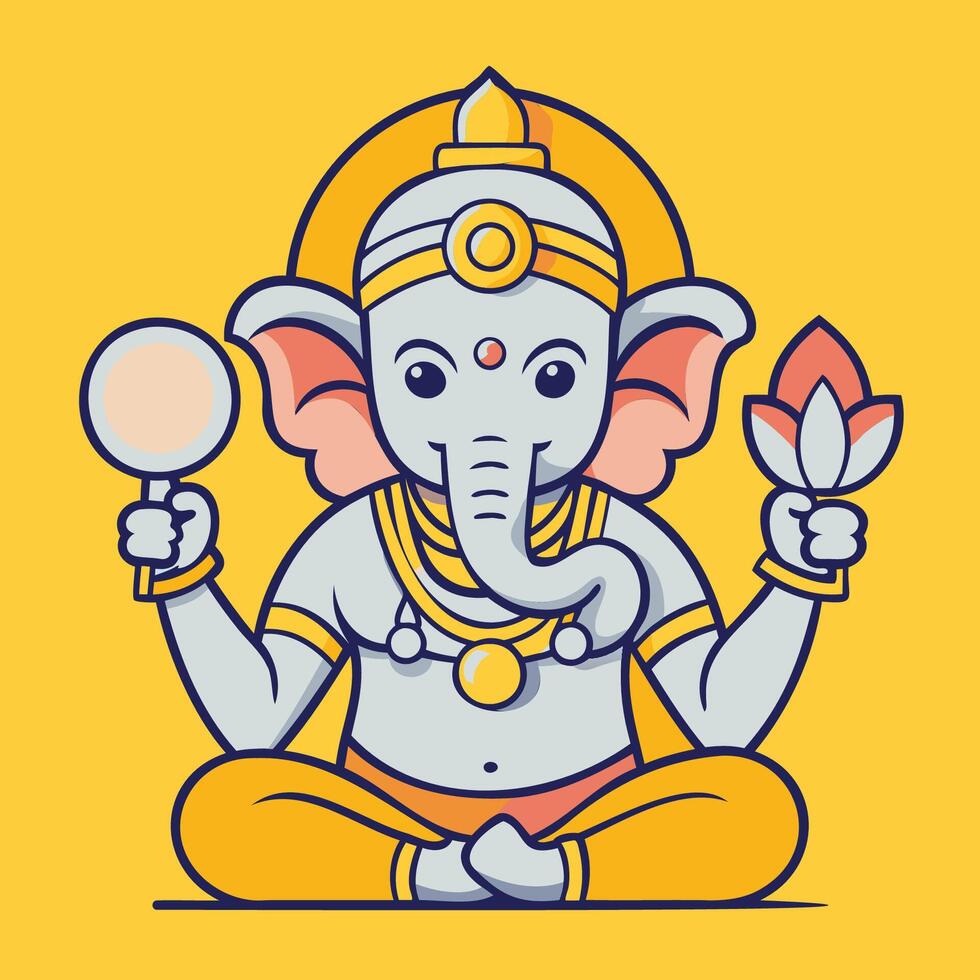 Ganesh Chaturthi art illustration vector