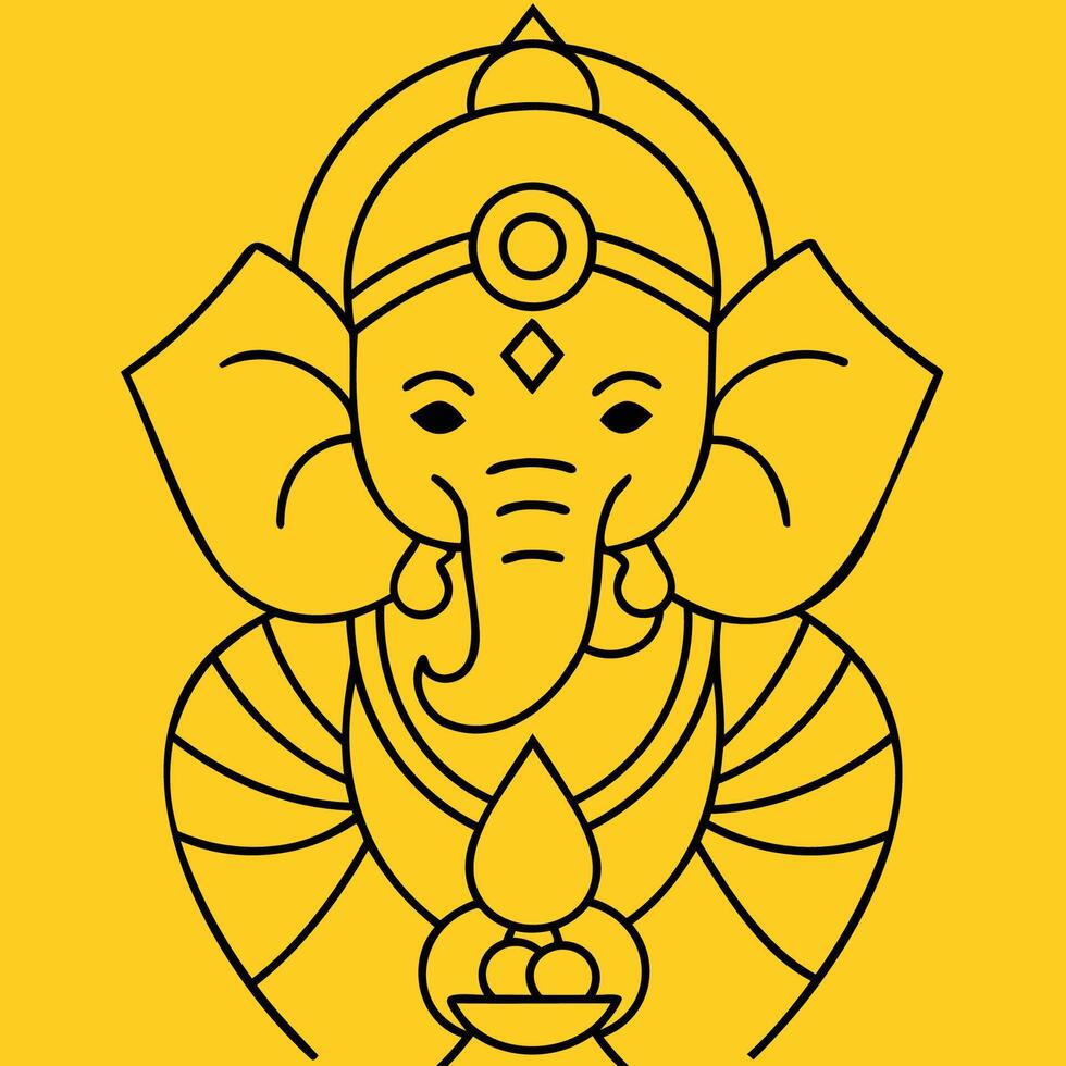 Ganesh Chaturthi art illustration vector