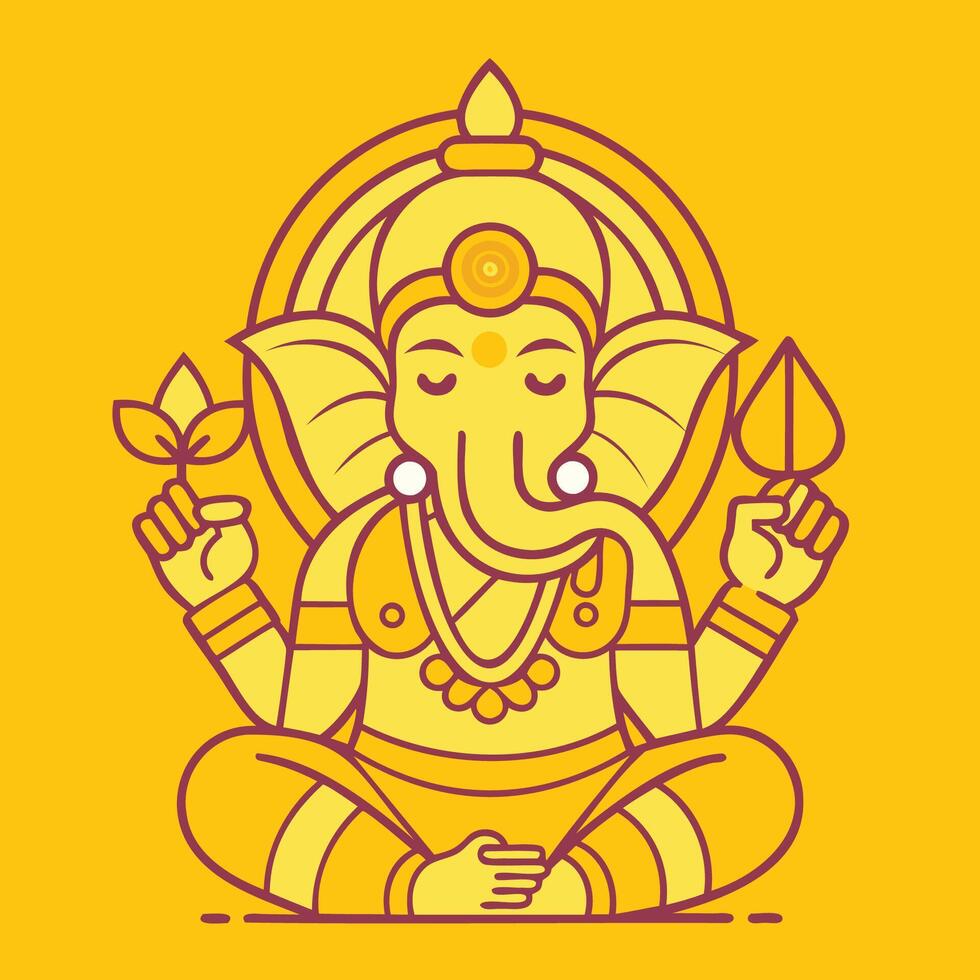 Ganesh Chaturthi art illustration vector