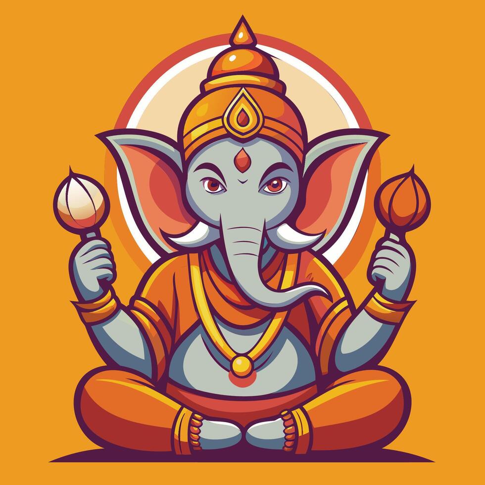 Ganesh Chaturthi art illustration vector