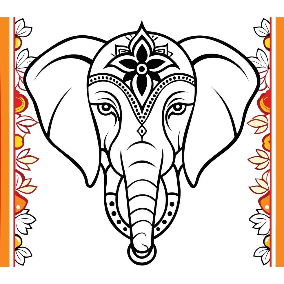 Ganesh Chaturthi art illustration vector