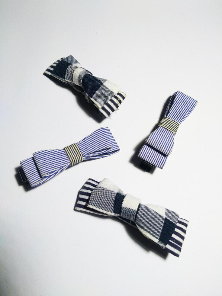 blue hair clip for girls made of cotton photo