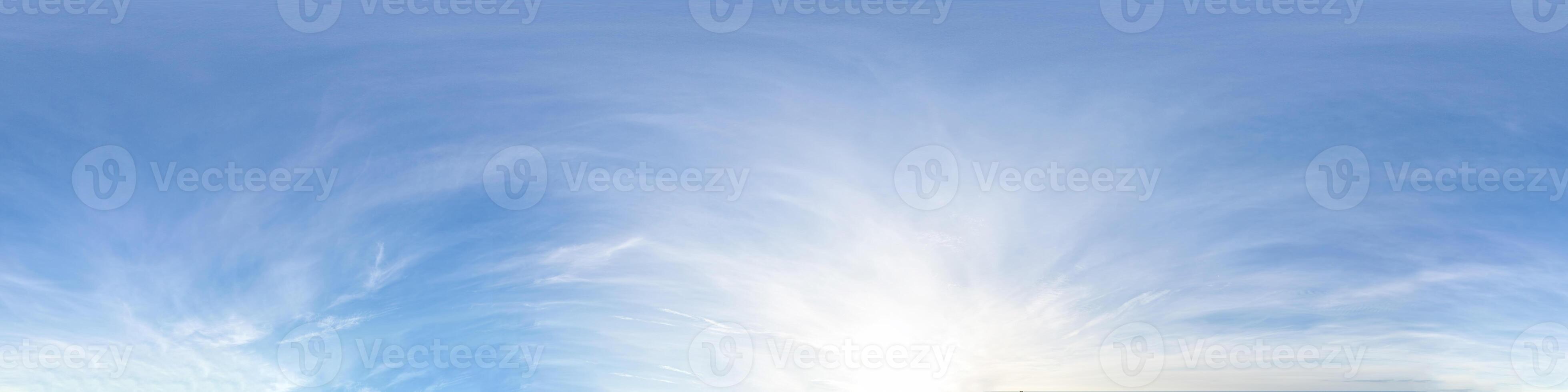 sunset sky with clouds Seamless hdr panorama in spherical equirectangular format with complete zenith for use in 3D, game and for composites in aerial drone 360 degree panoramas as sky dome photo
