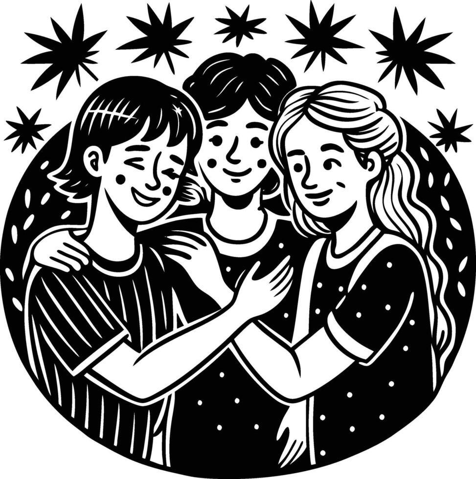 Friendship day T-shirt design vector
