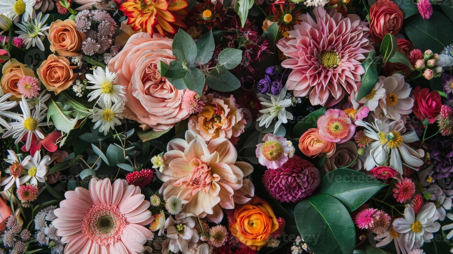 A beautiful and vibrant bouquet of flowers representing the nourishment and restoration that antioxidants like those found in avocado oil can bring to the skin photo