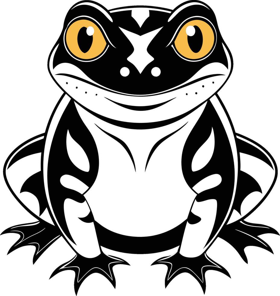 Frog Minimalist and Simple Silhouette vector