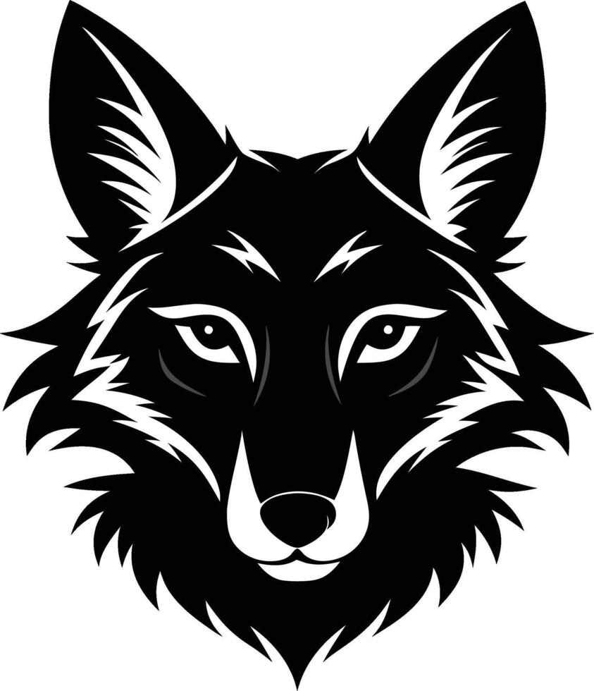 Illustration of a majestic wolf's head vector