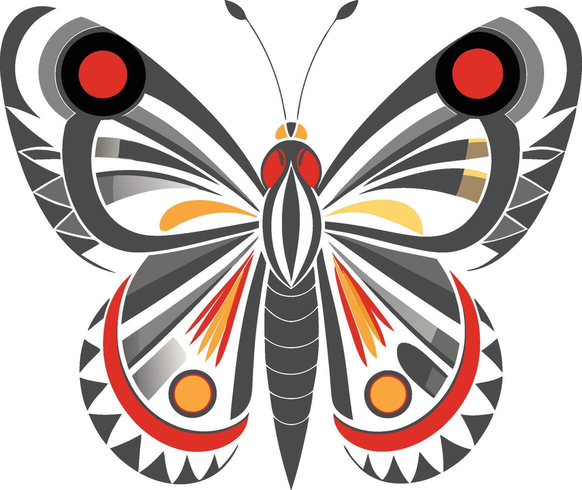 butterfly with orange and black vector