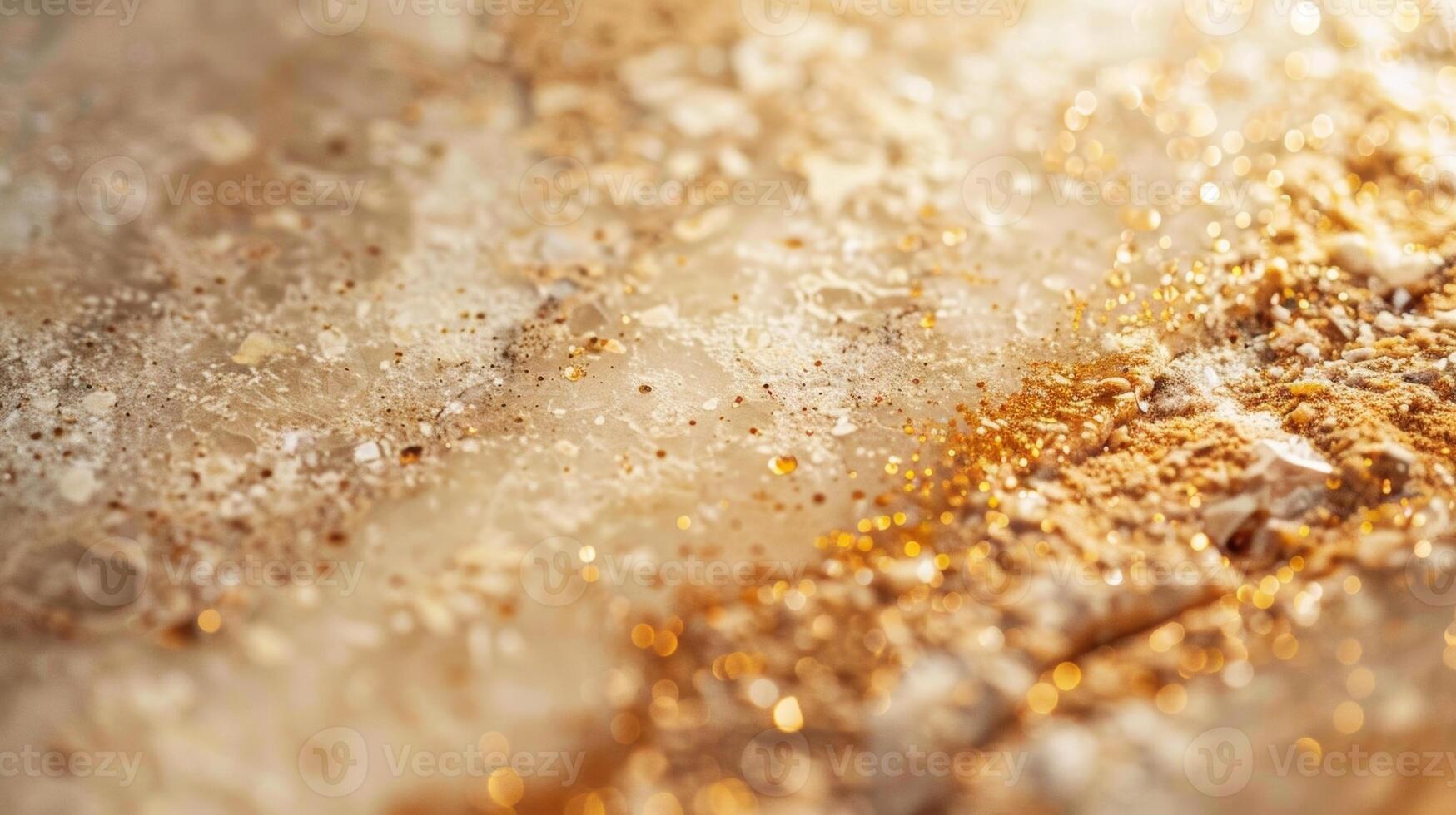 In this image the soft beige tones of a natural stone countertop are brought to life by intricate flecks of rich gold and copper giving the surface a warm and luxurious feel photo