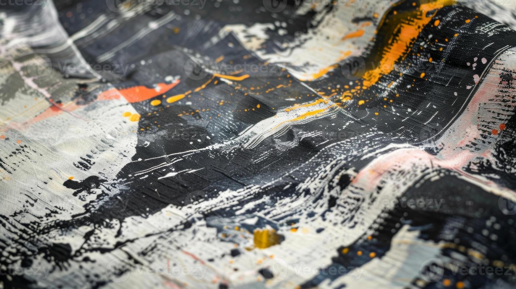A screen printed design that embraces the imperfections of the printing process with visible ink and rough textures photo