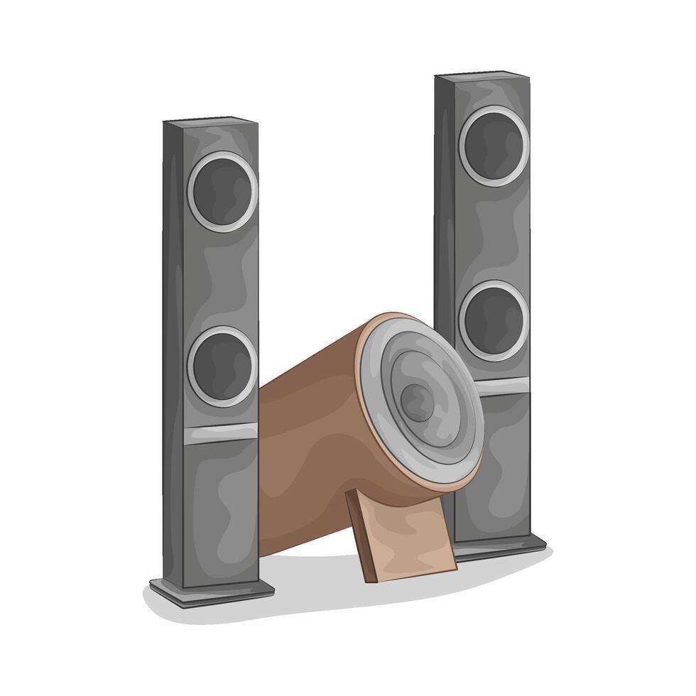 Illustration of audio speaker vector