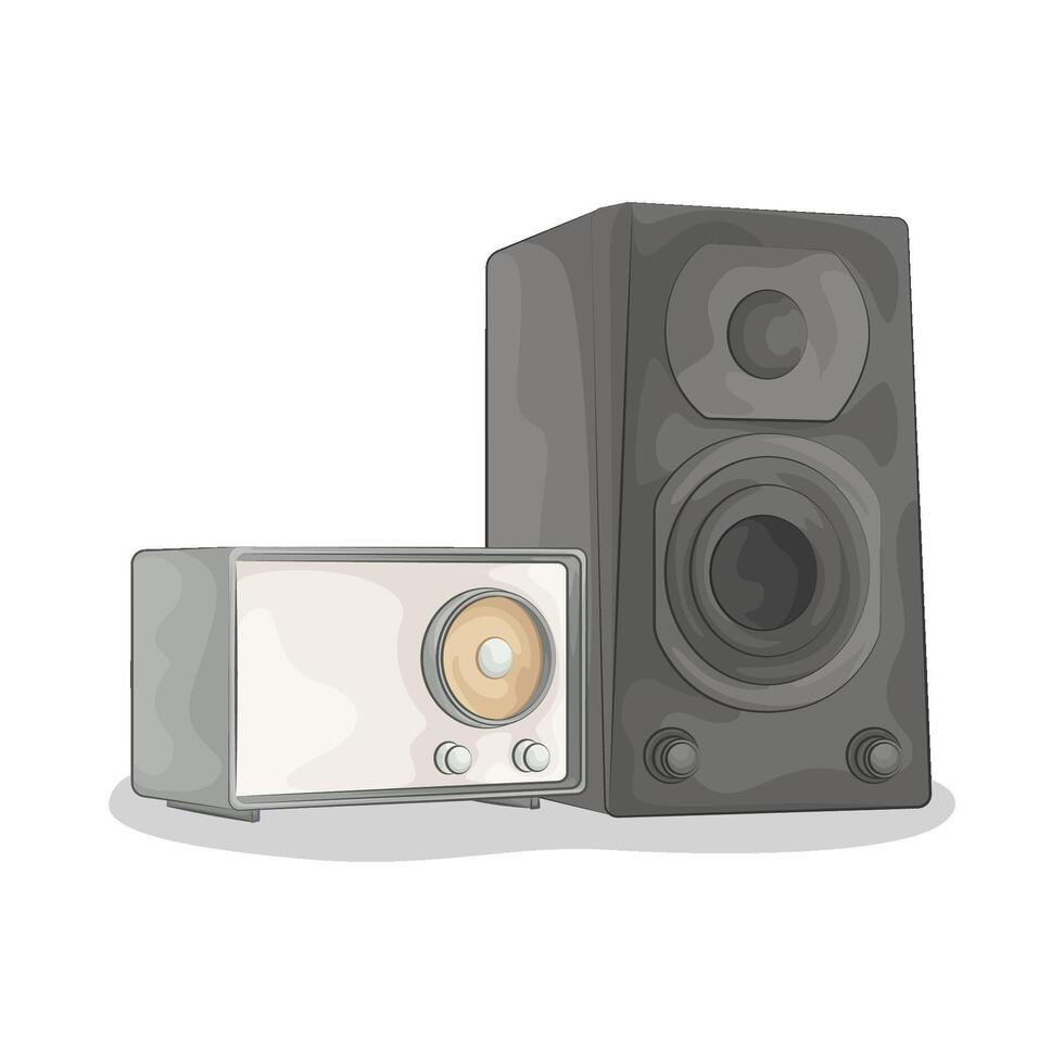 Illustration of audio speaker vector