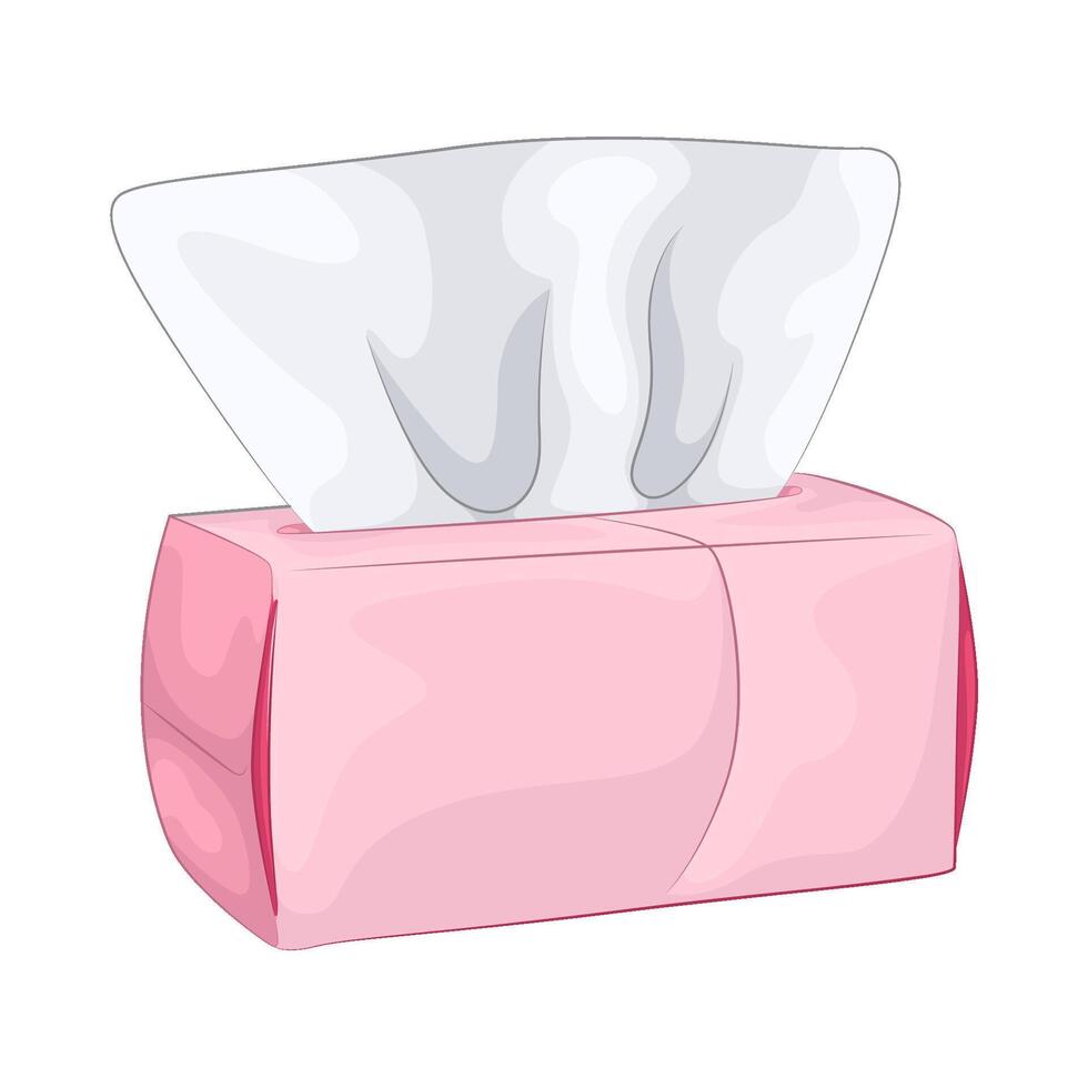 Illustration of tissue box vector