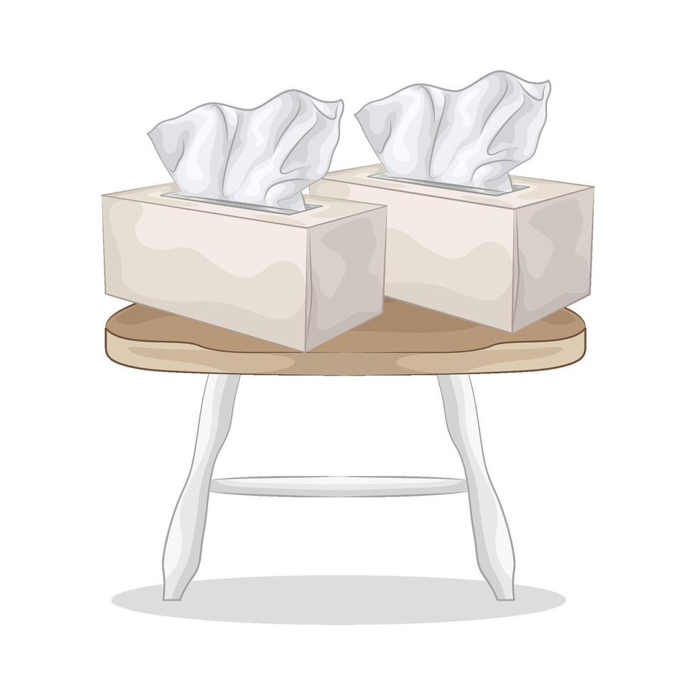 Illustration of tissue box vector