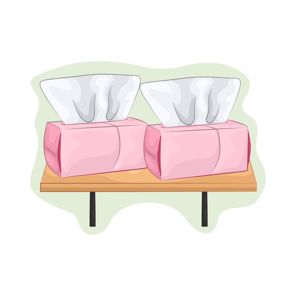 Illustration of tissue box vector