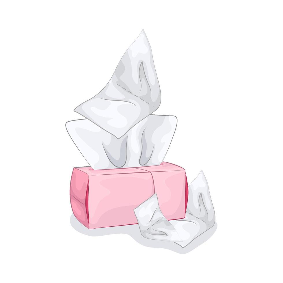 Illustration of tissue box vector