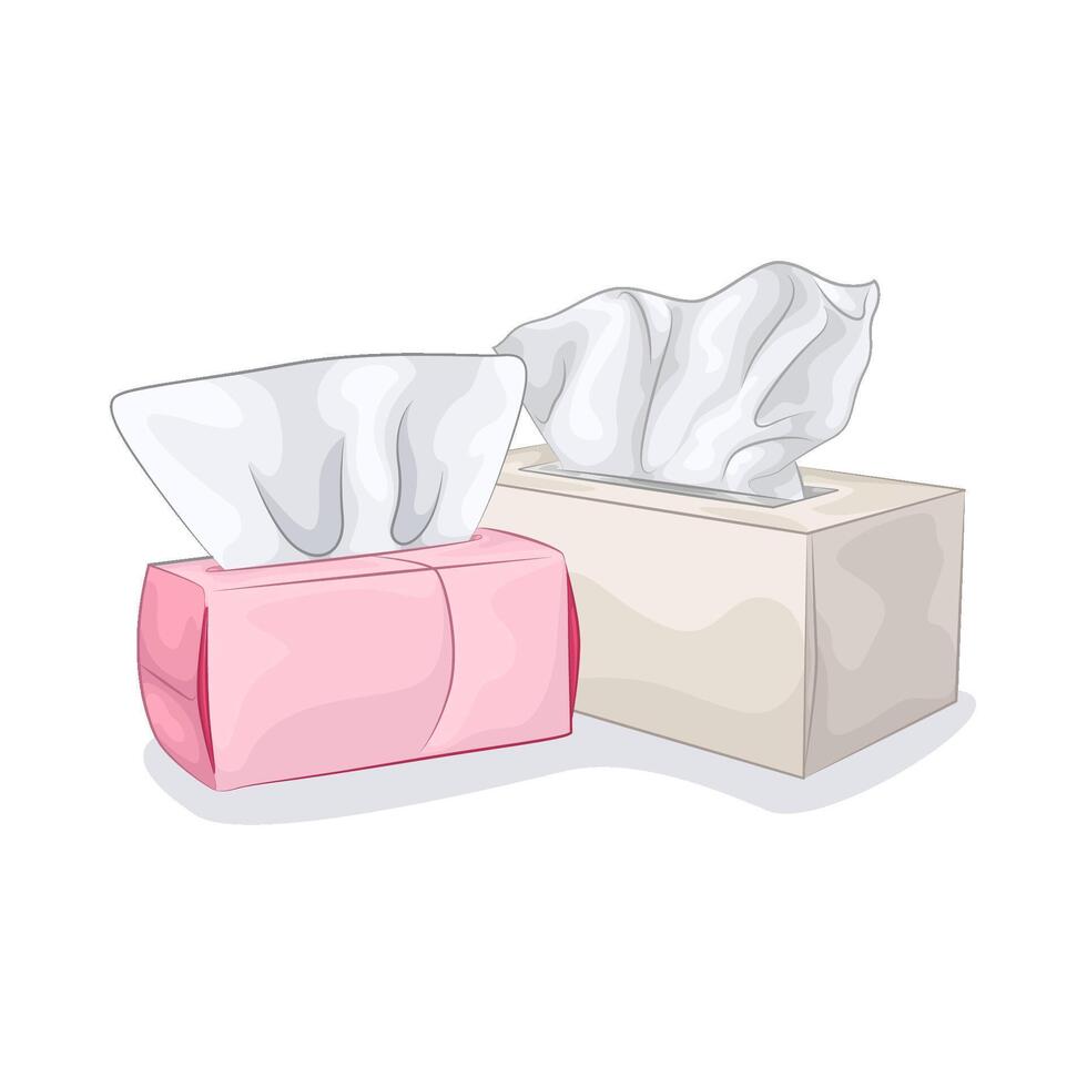 Illustration of tissue box vector